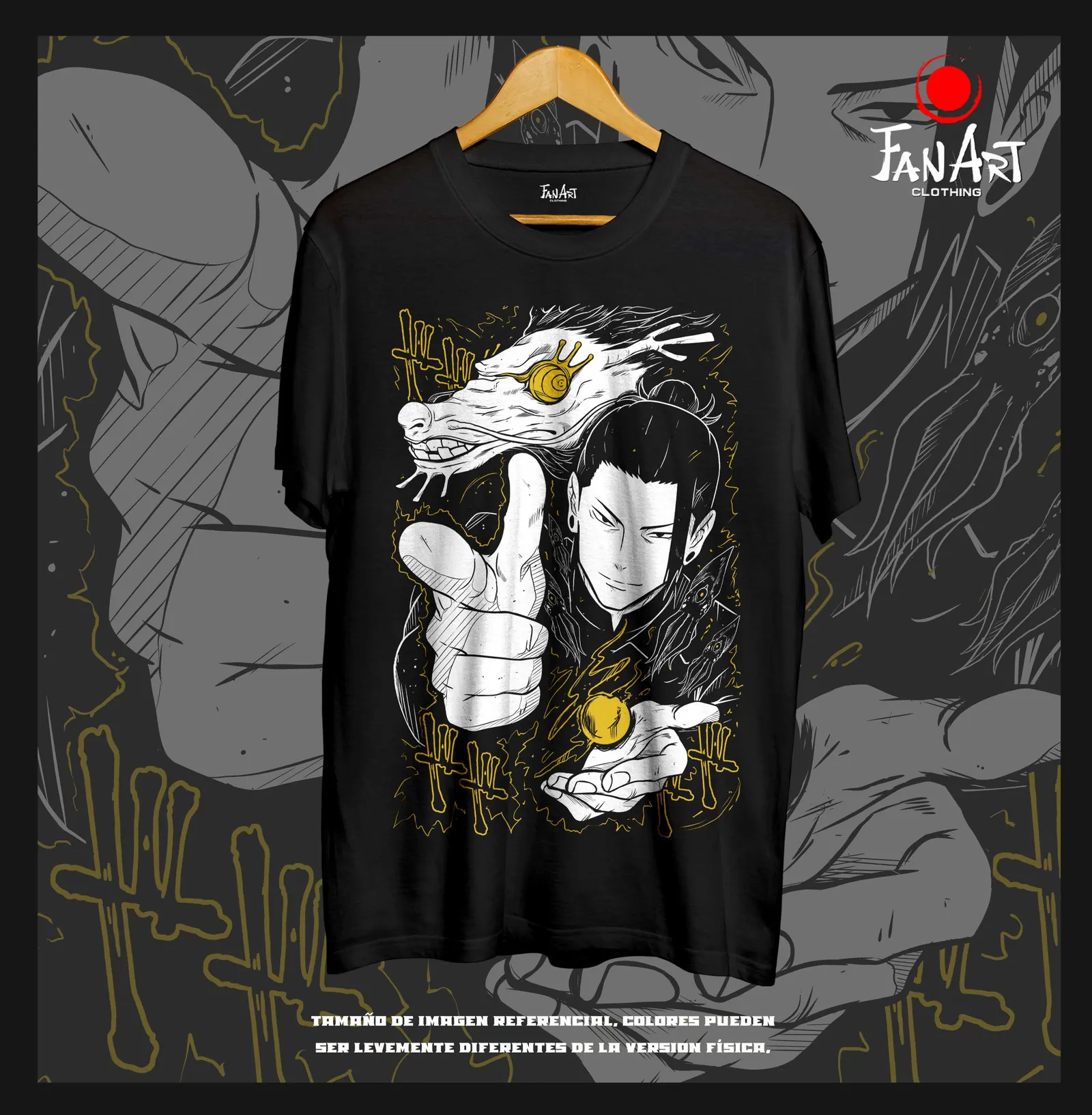 Polera Suguru Geto · Sello con dragón dorado — Jujutsu Kaisen