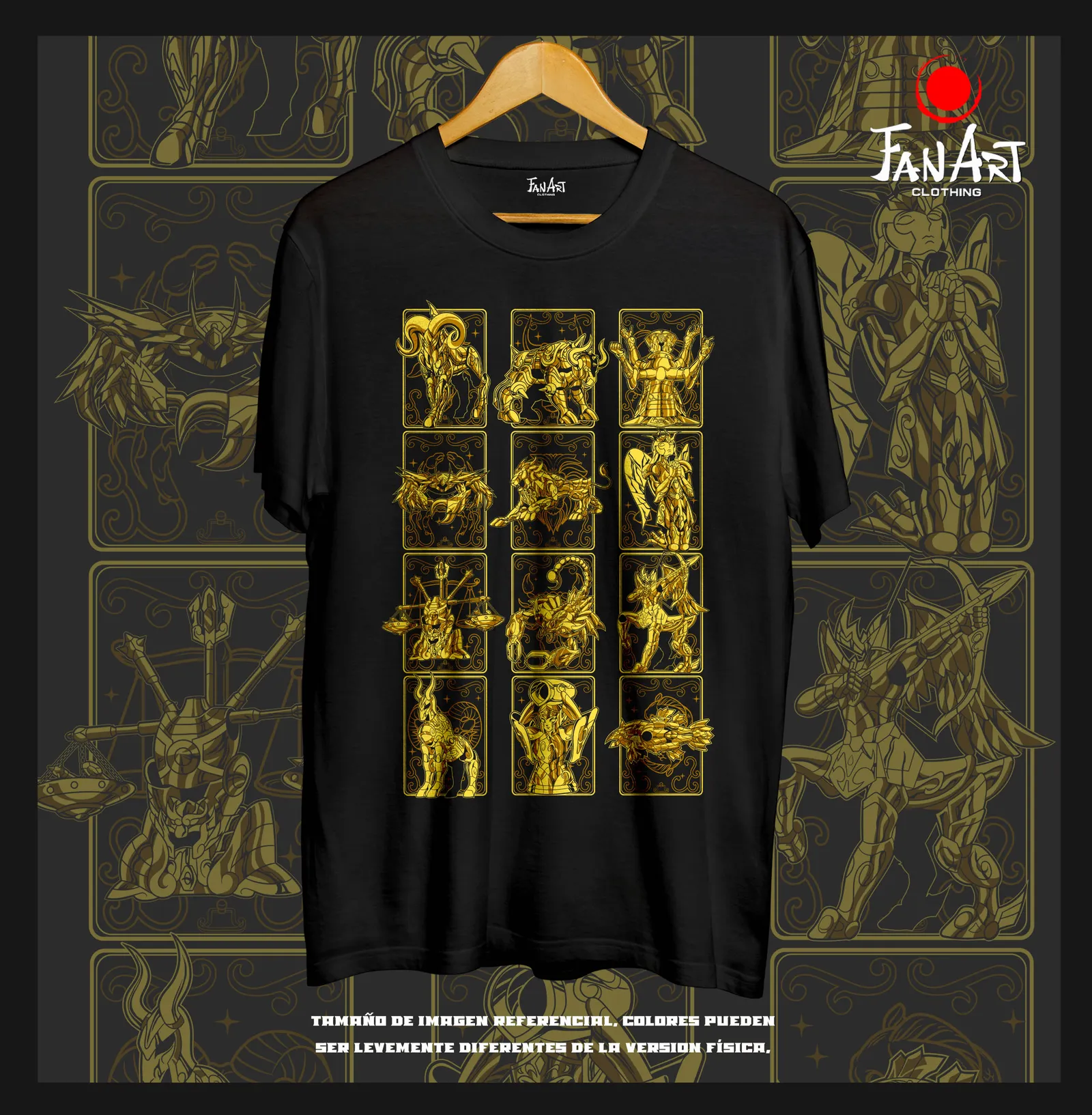 Polera Armaduras Doradas · Las doce casas (2) — Saint Seiya