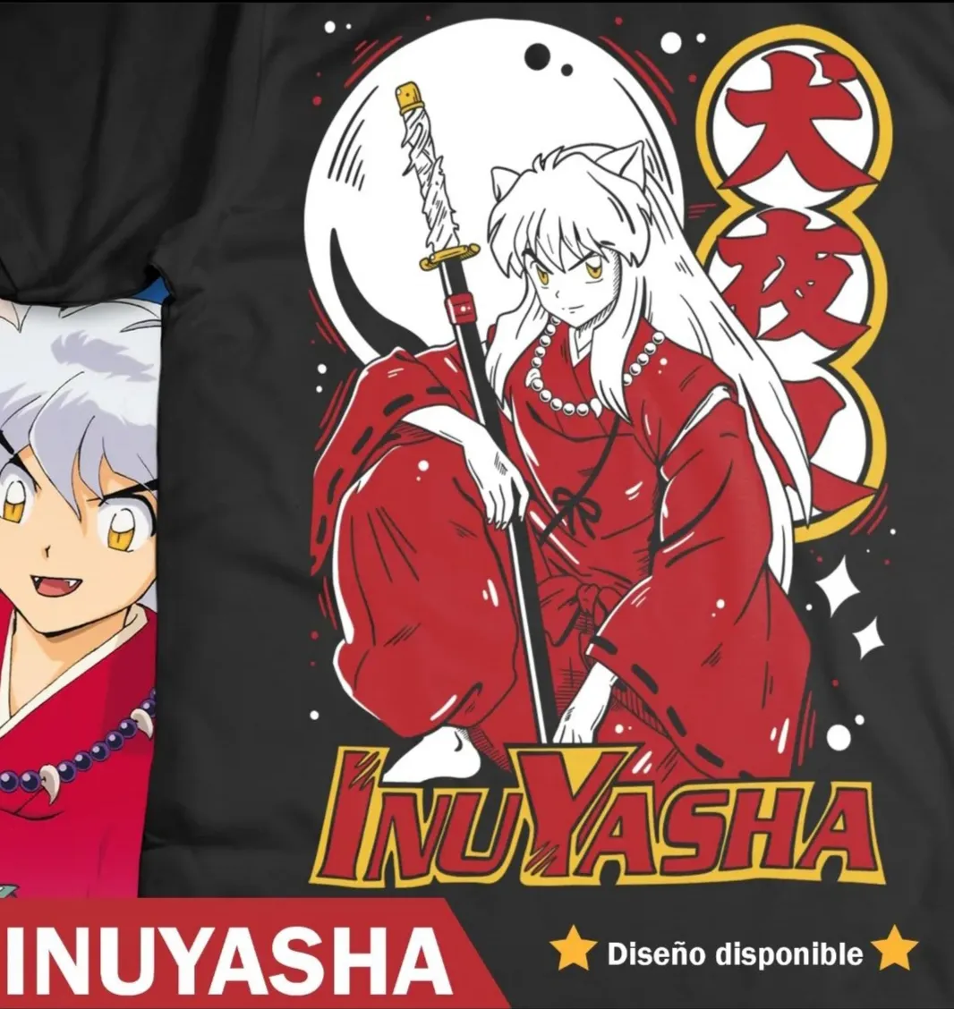 Polera Inuyasha · Tessaiga envainada bajo — InuYasha