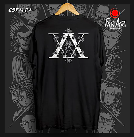 Polera Genei Ryodan · Símbolo araña, espalda — Hunter x Hunter