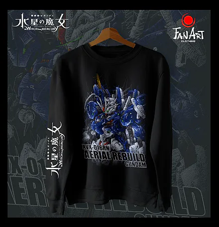 Polera XVX-016RN Aerial Rebuild Gundam · Aerial Rebuild, manga larga — Gundam