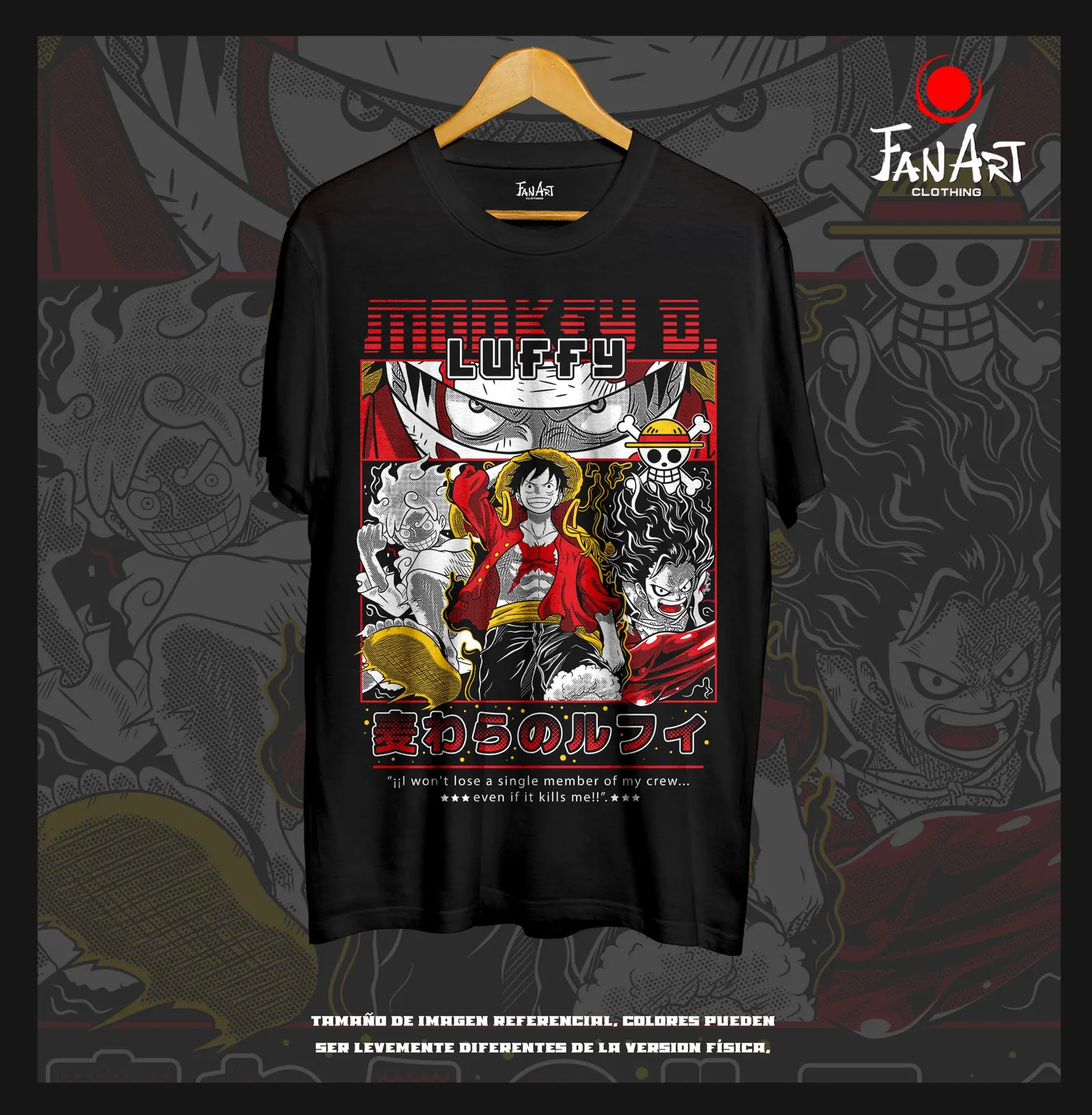 Polera Monkey D. Luffy · Multiverso de formas — One Piece