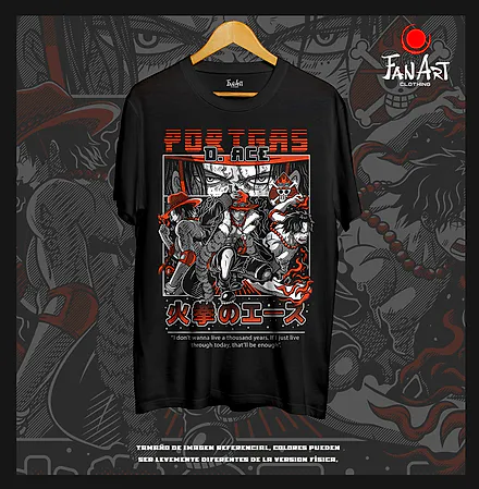 Polera Portgas D. Ace · Puño de Fuego — One Piece