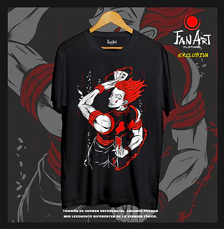 Polera Hisoka Morow · cartas y símbolo — Hunter x Hunter