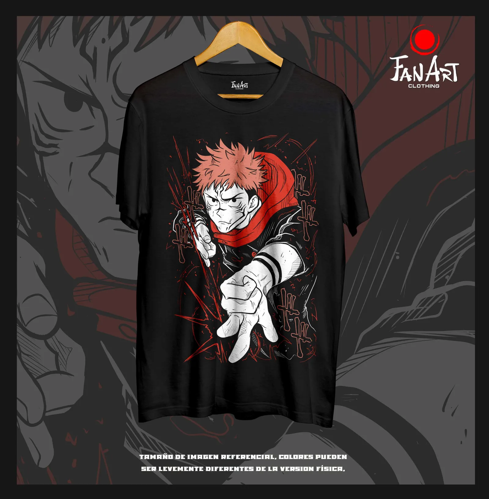 Polera Yuji Itadori · Puño al frente — Jujutsu Kaisen