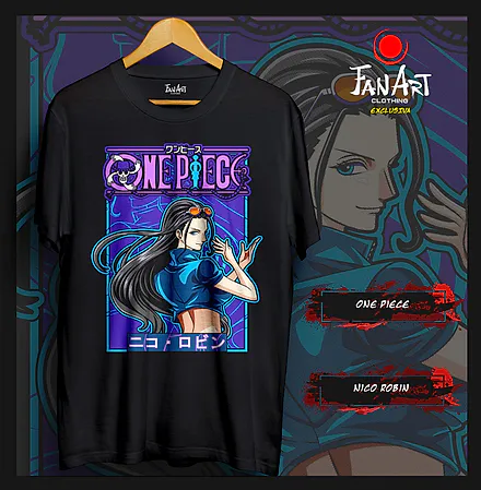 Polera Nico Robin · Gesto Hana Hana — One Piece