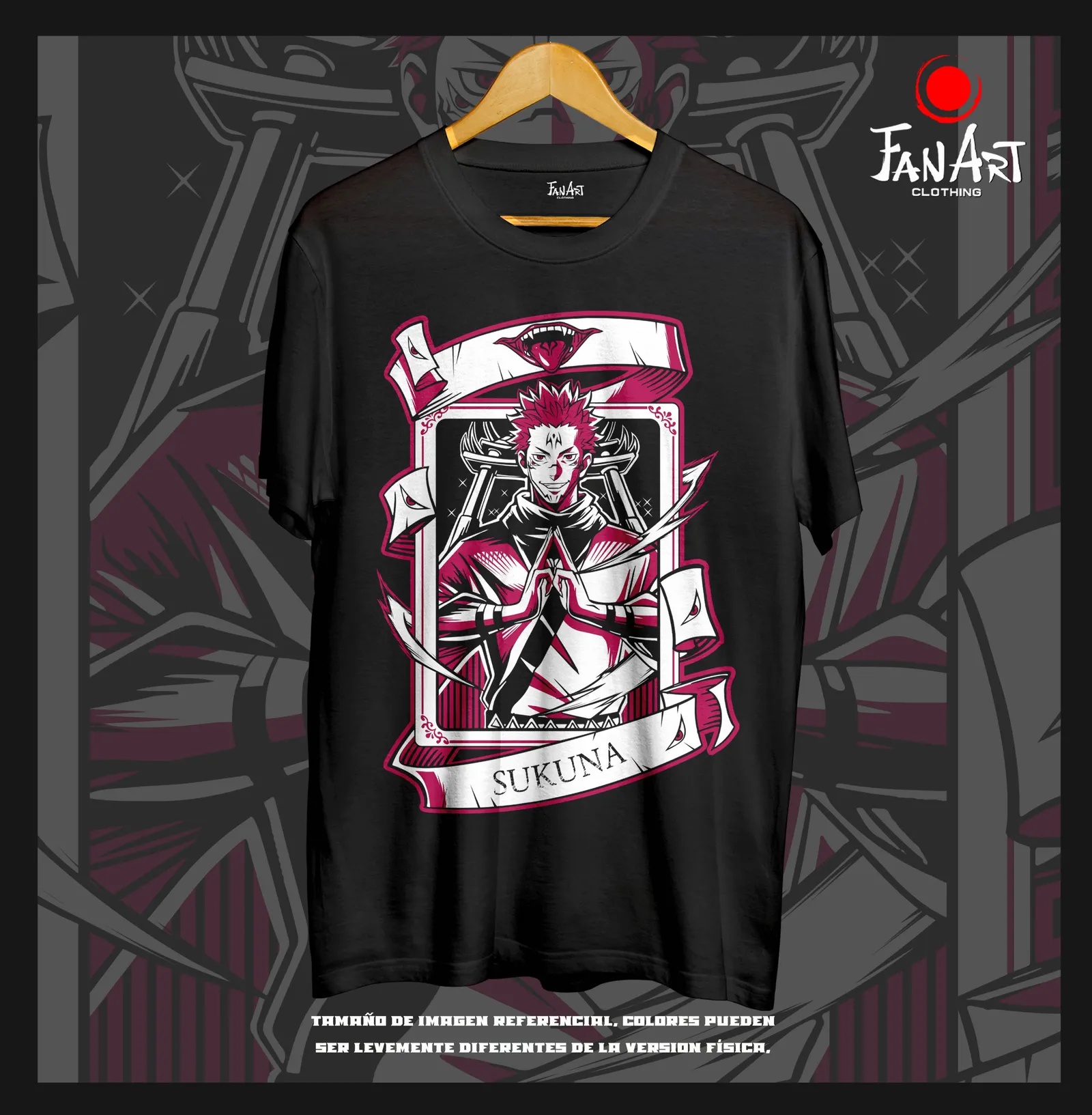 Polera Sukuna · Manos en oración — Jujutsu Kaisen