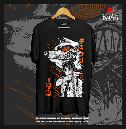 Polera Denji · cordón de motosierra — Chainsaw Man