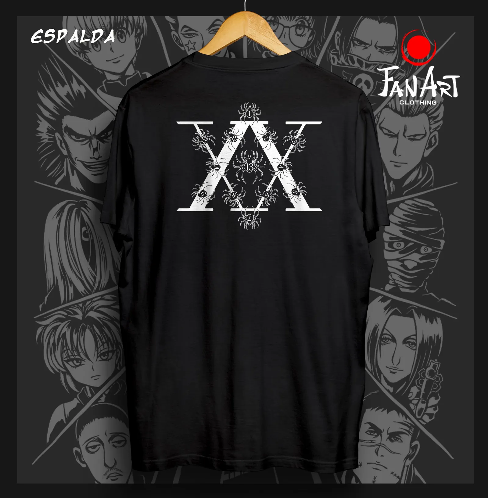 Polera Genei Ryodan · Símbolo araña, espalda — Hunter x Hunter