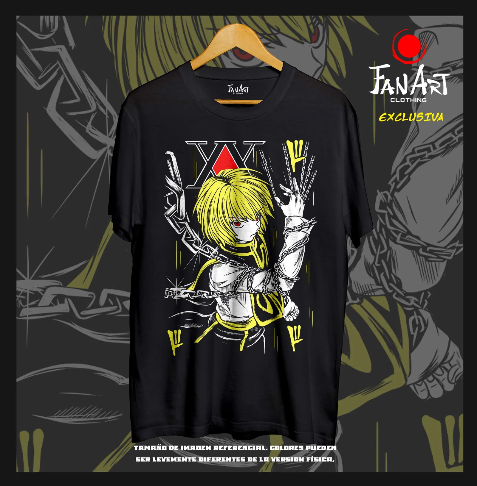 Polera Kurapika · Ojos escarlata — Hunter x Hunter