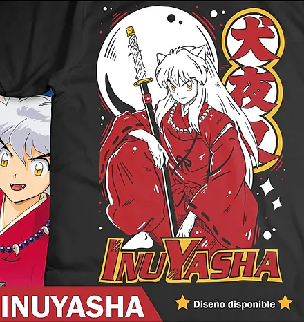Polera Inuyasha · Tessaiga envainada bajo — InuYasha